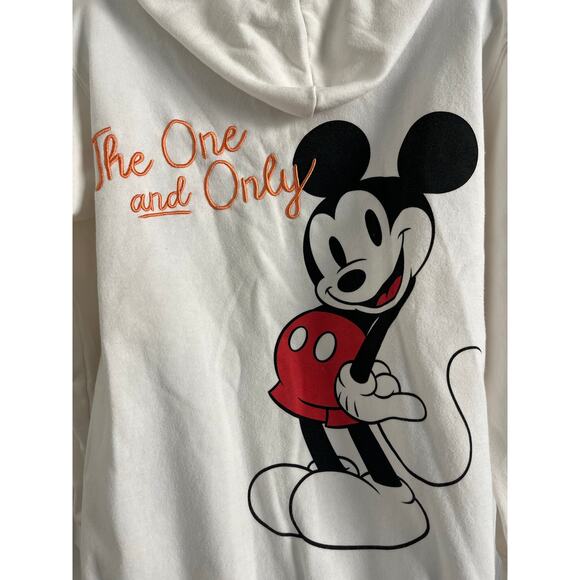 Disney Mickey Mouse Hooded Pullover Sweatshirt Embroidery Front Back Vintage XXS - Picture 4 of 16